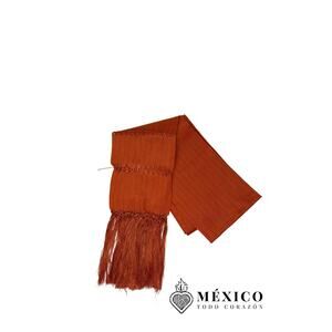 Mexican rebozo orange stipes